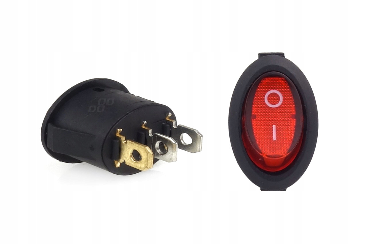 Włącznik przełącznik podświetlany owalny AMIO-02461