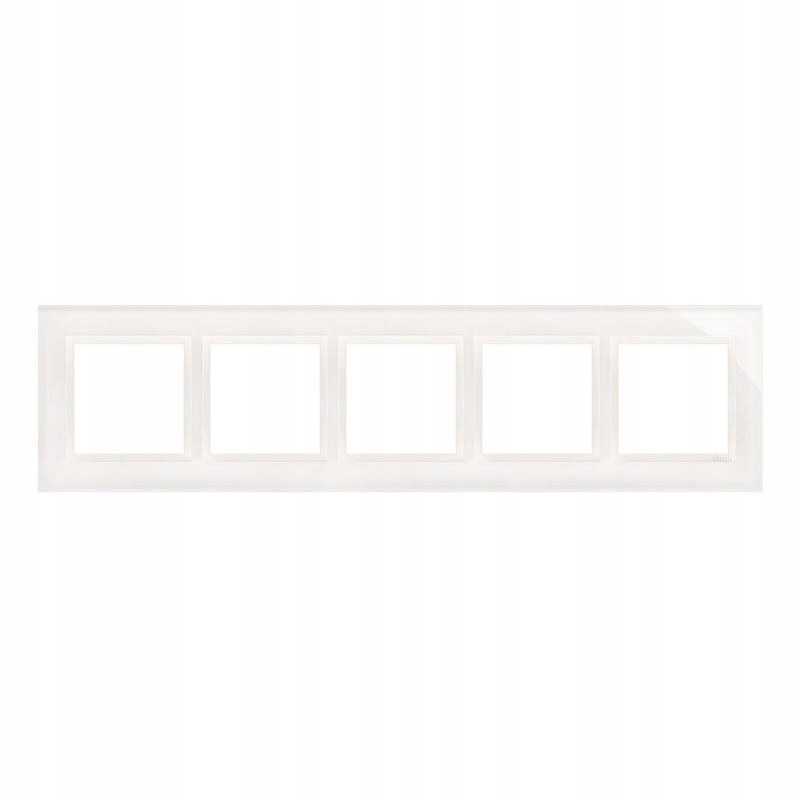 Päťnásobný sklenený rámik biela perla Simon 54