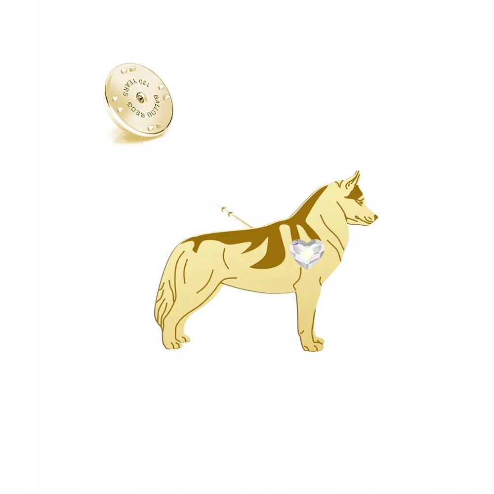 Odznak s husky sibiřským 925 Žena, šperky, Dárek Dedikace