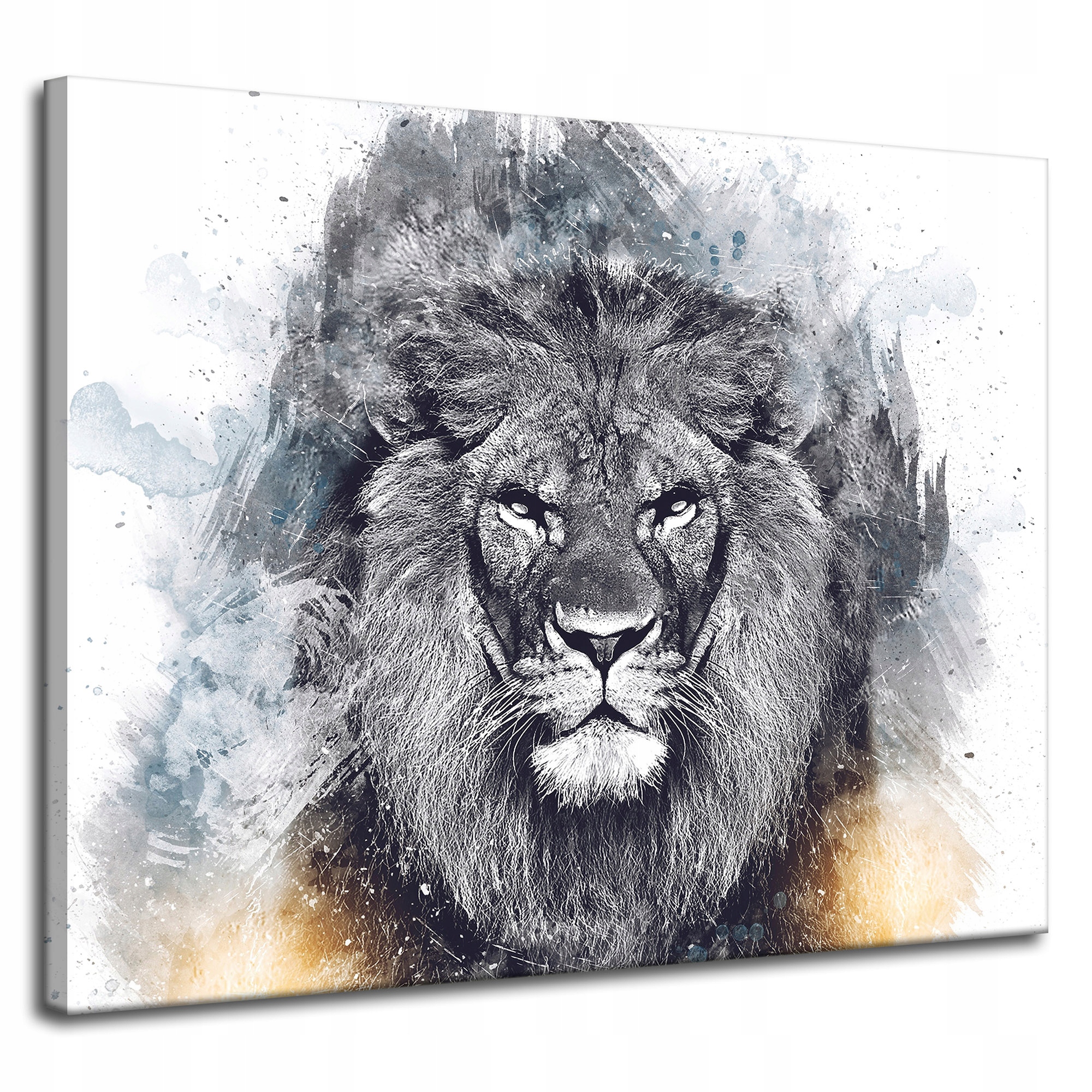Obraz na plátně Abstrakce Černý Hrozivý Lev 100x80 cm Ideální jako dárek