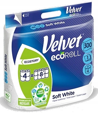

Velvet Papier Toaletowy EcoRoll Soft White 4rolki