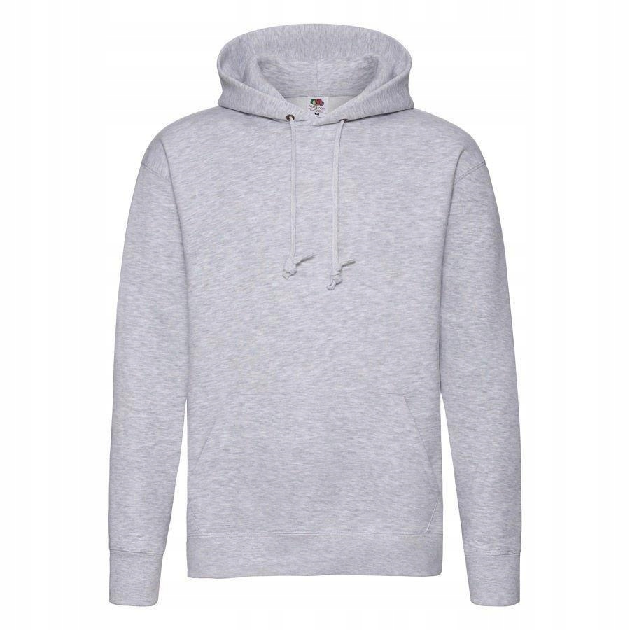 

Męska bluza z kapturem, Fruit Premium, szara 2XL