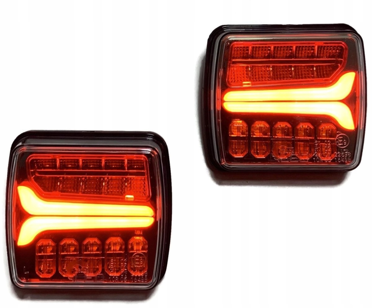 Sada Kombinovaných Neonových Lamp S Tekoucím Směrovým Světlem