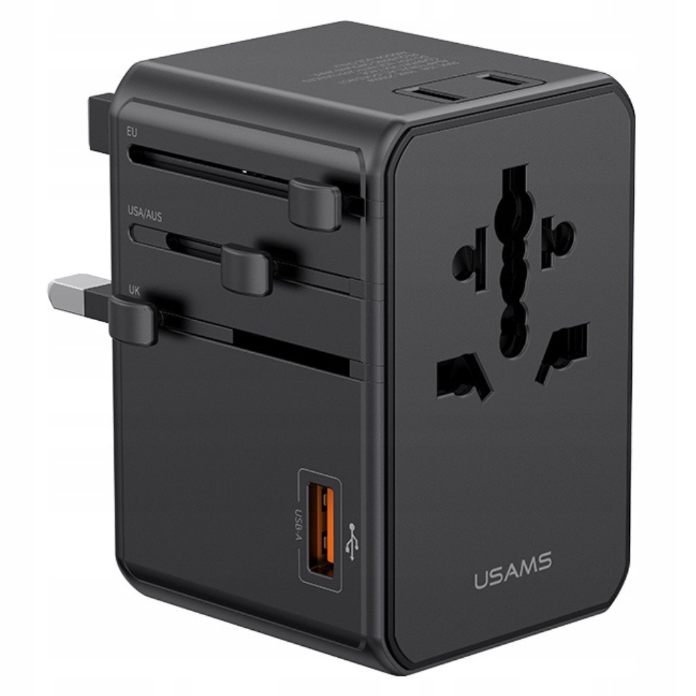 Síťový adaptér Usams 4v1 Univesal Travel Charger T72 65W Us/au/eu/