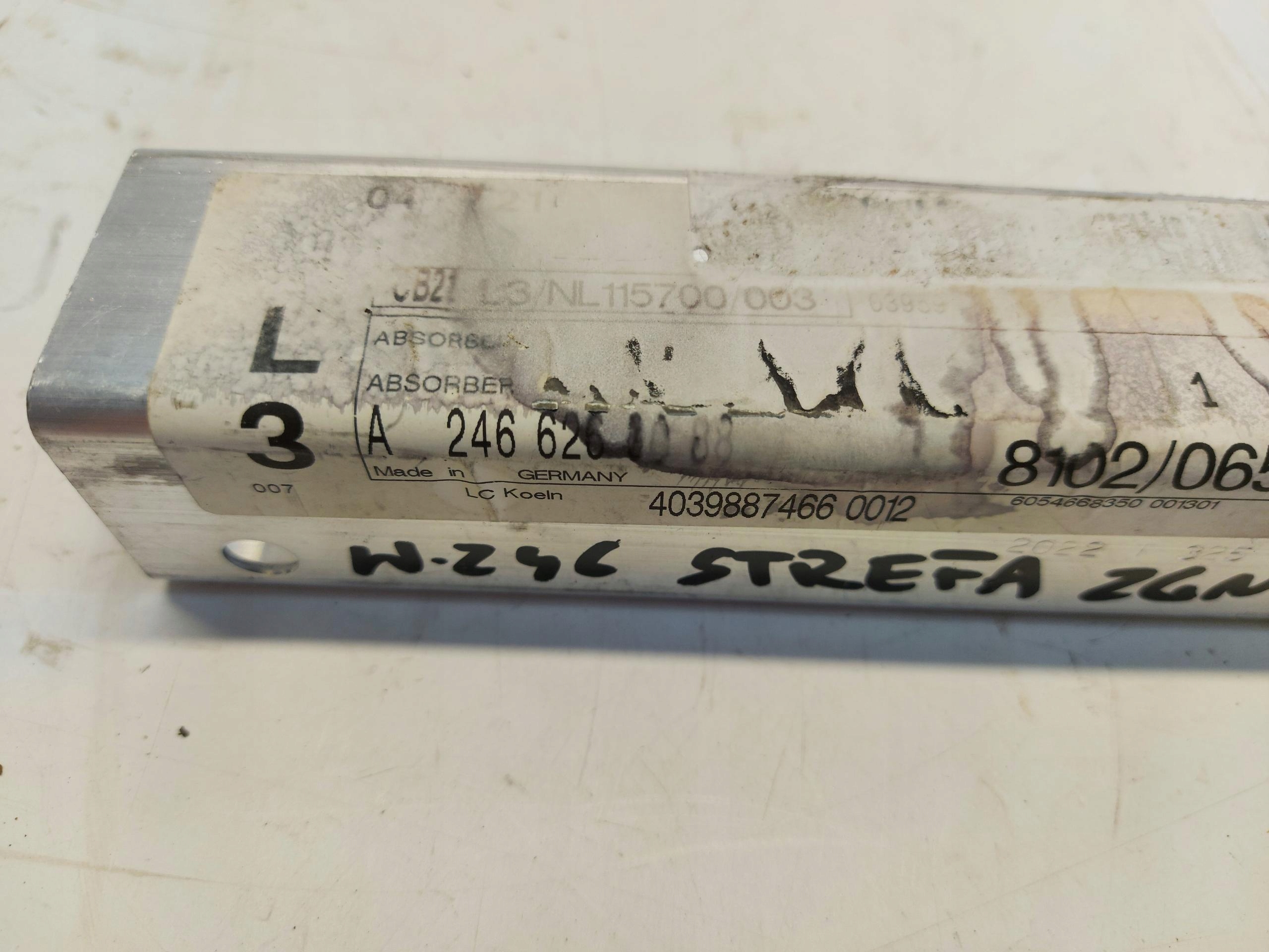Mercedes W246 beam tip left A24662560088