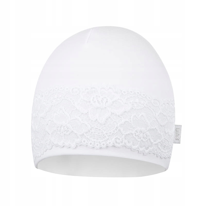 BROEL AGITA czapka dziewczęca biała [Rozmiar: 42cm.]