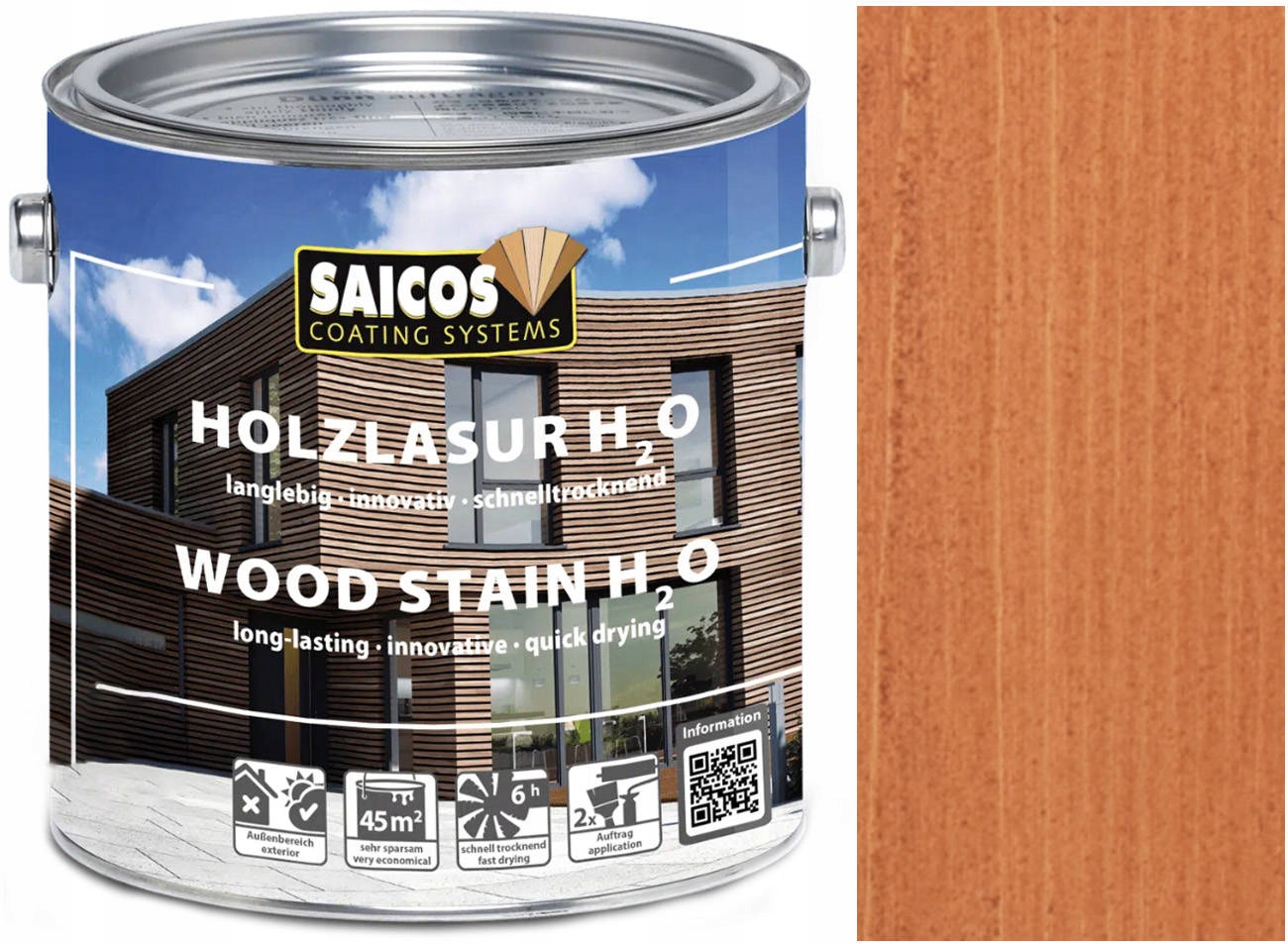 Saicos Vodní lazura na dřevo Modřín 0631 2,5L