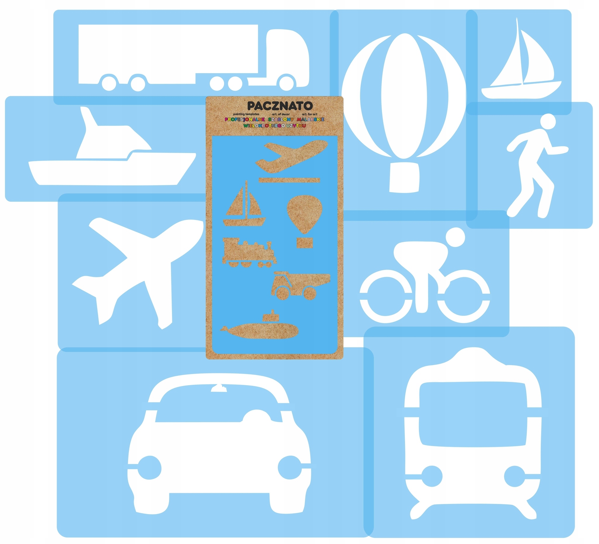 Malířské šablony Transport 10 Ks vícenásobné