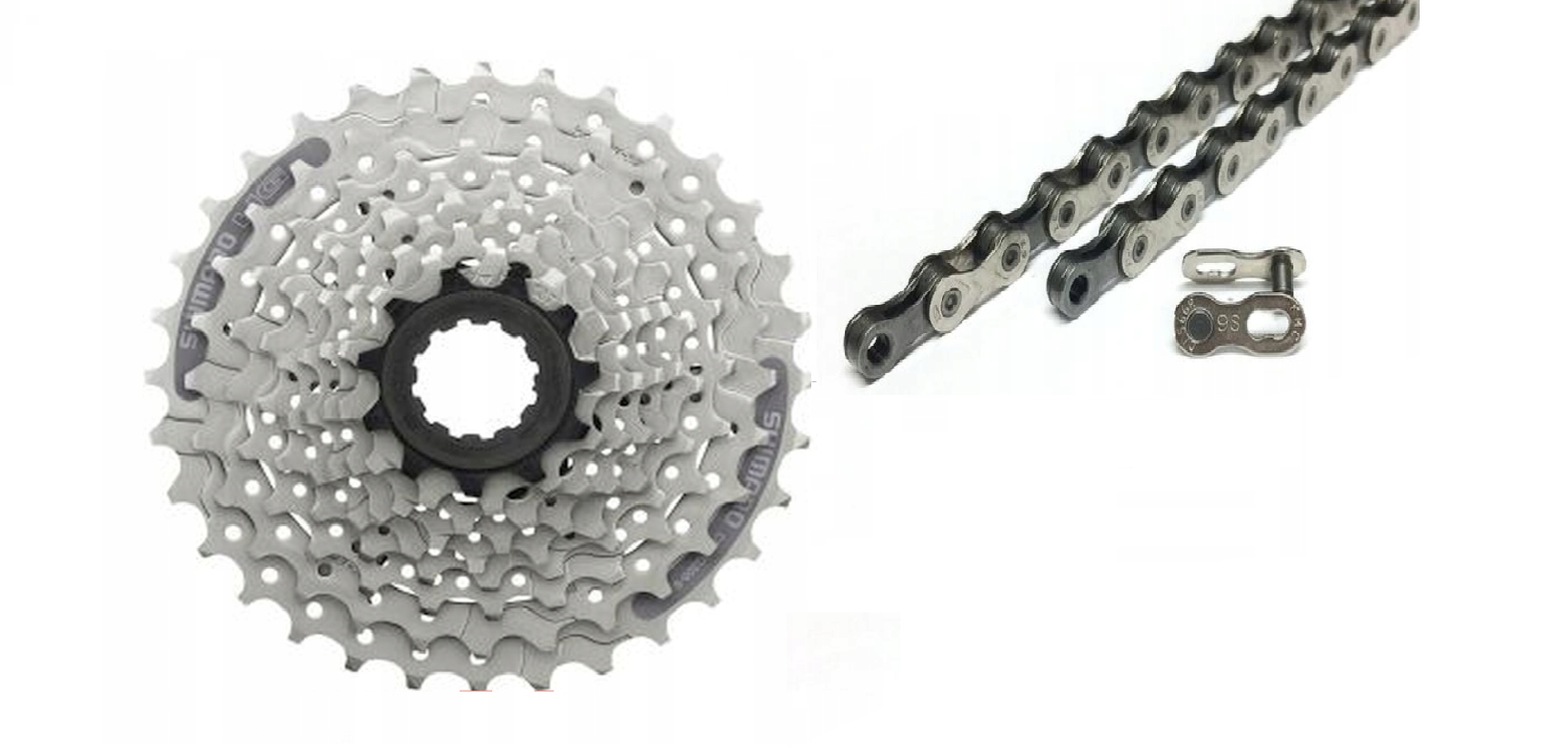 Zestaw kaseta 9rz Shimano CS-HG201 11-32 +kmc X9