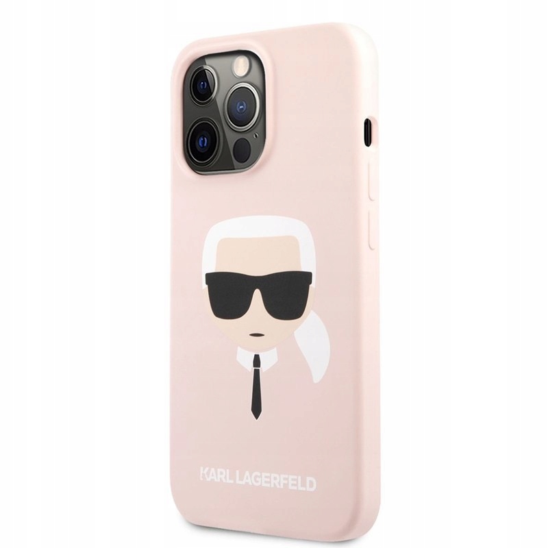 Karl Lagerfeld Silicone Ikonik Karl`s Head – Pouzdro pro iPhone 13 Pro (růžové)