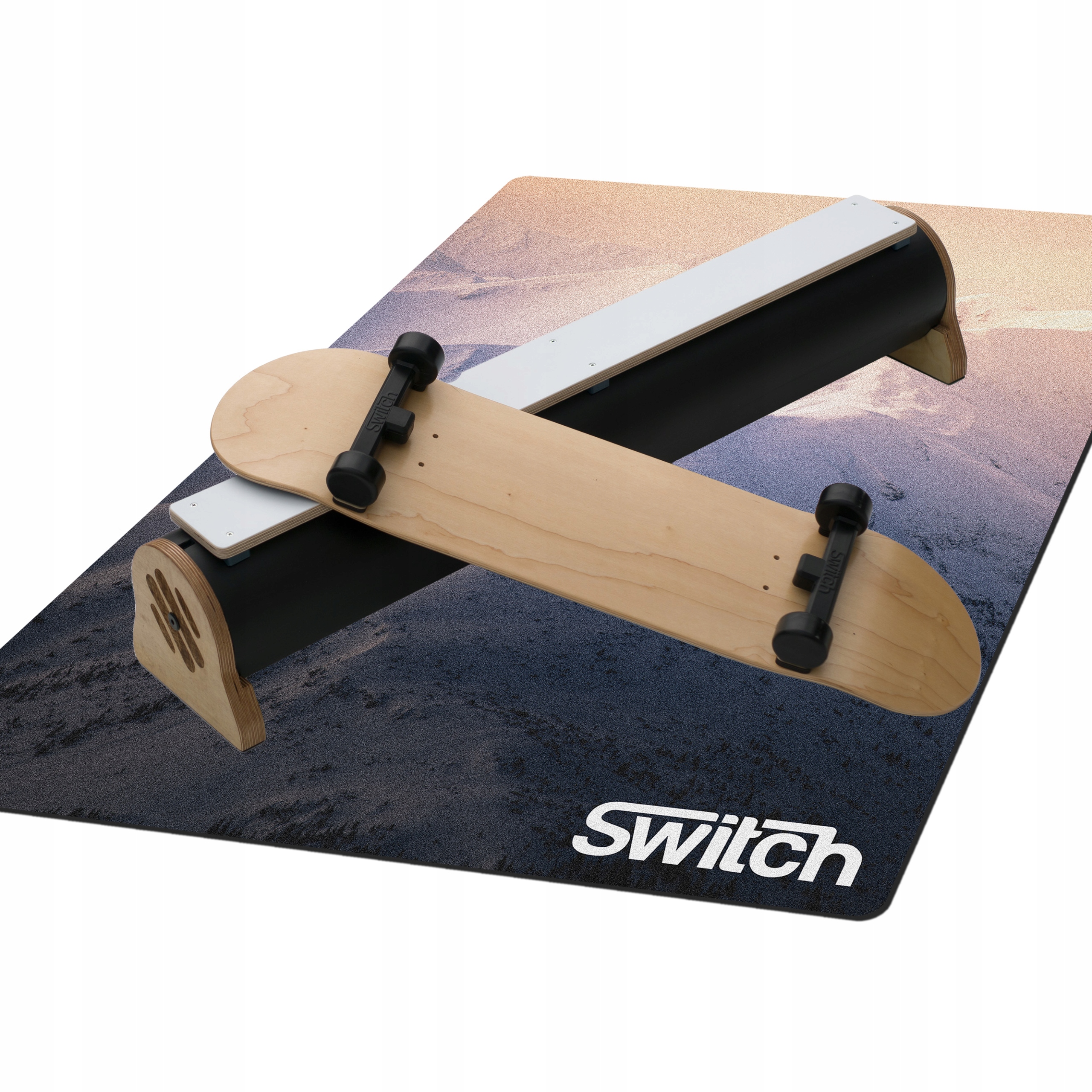 Skateboardová trucková podložka a box pro učení triků