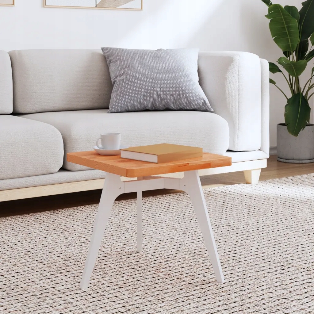 Stolní deska 40 x 40 x 2,5 cm čtvercová masivní bukové dřevo Hnědá 355972