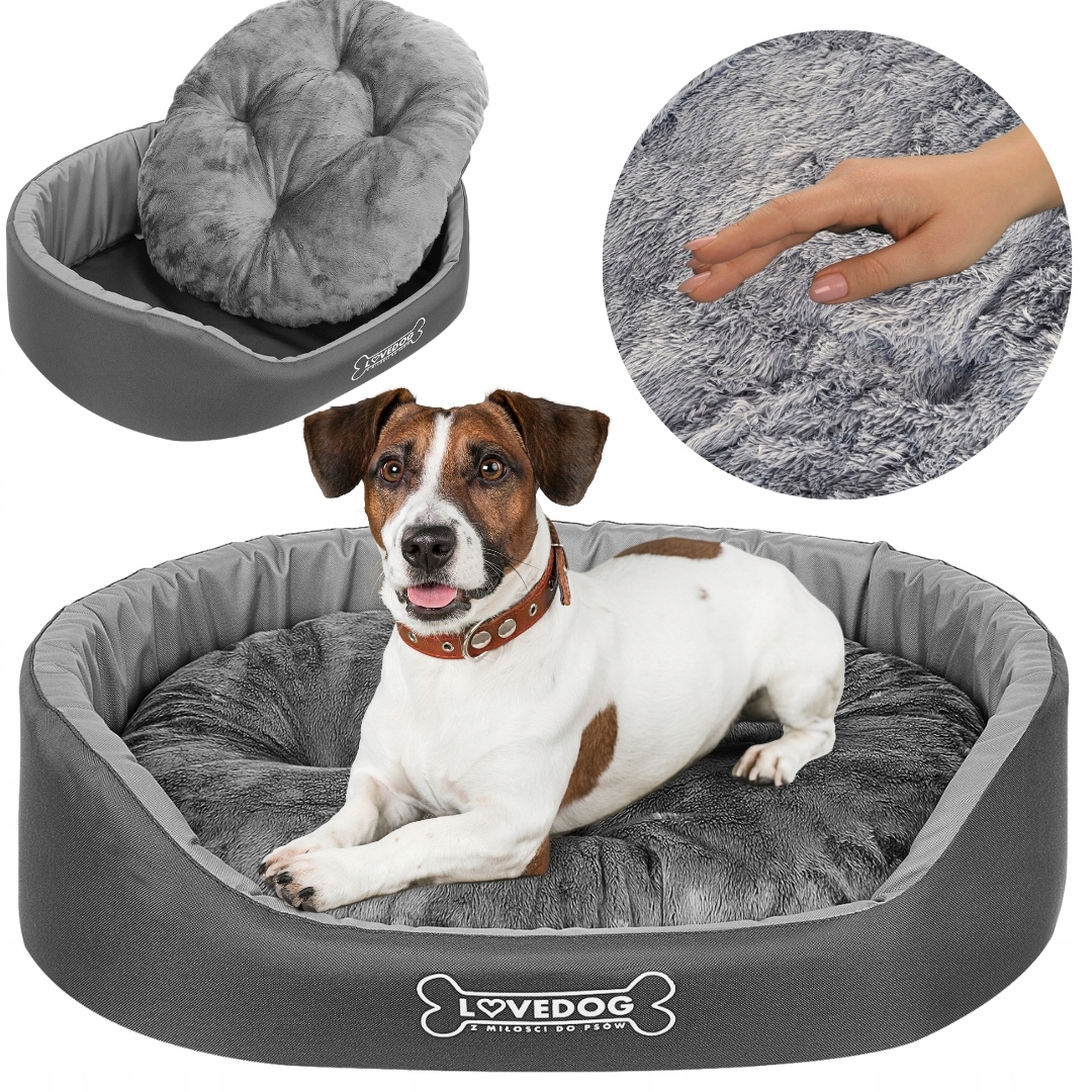 Legowisko dla psa kota Z Poduszką posłanie kanapa kojec Lovedog L 70x60