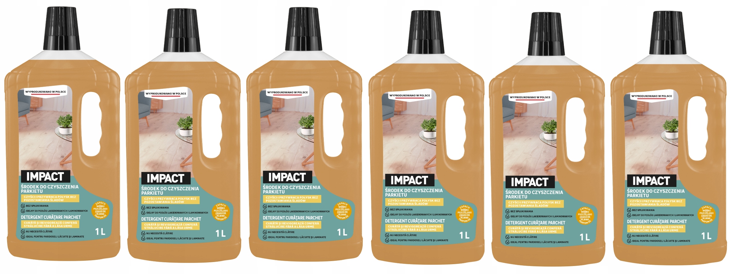 6 x Čisticí prostředek na parkety a panely 1 l Impact