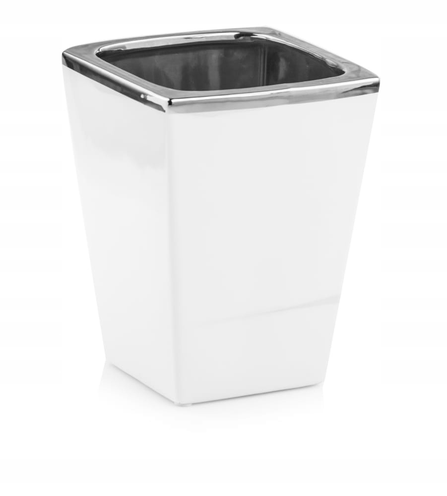 

Doniczka ceramiczna Storczykowa kwadratowa biała