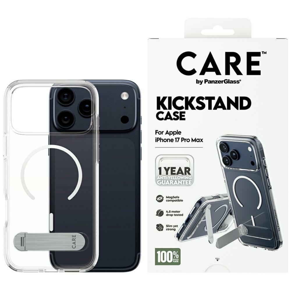 Puzdro Care by PanzerGlass s funkciou, stojanom a MagSafe pre iPhone 17 Pro Max