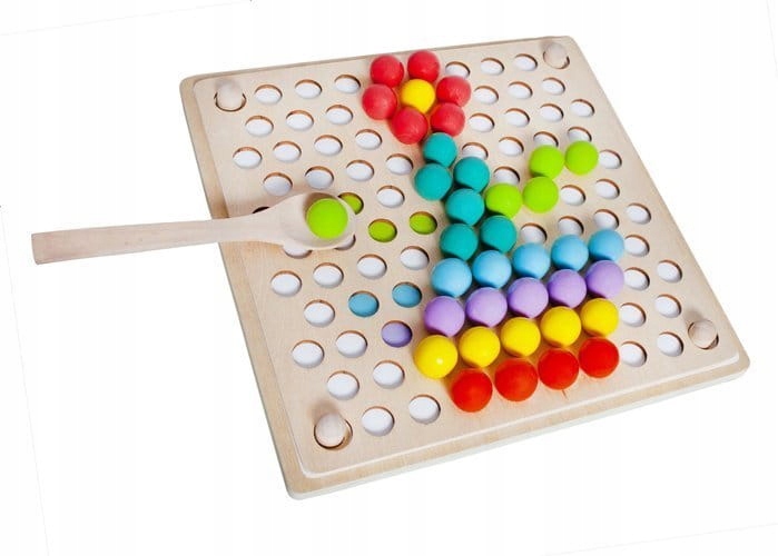 DREWNIANA UKŁADANKA KULKI - MONTESSORI Marka Iso Trade