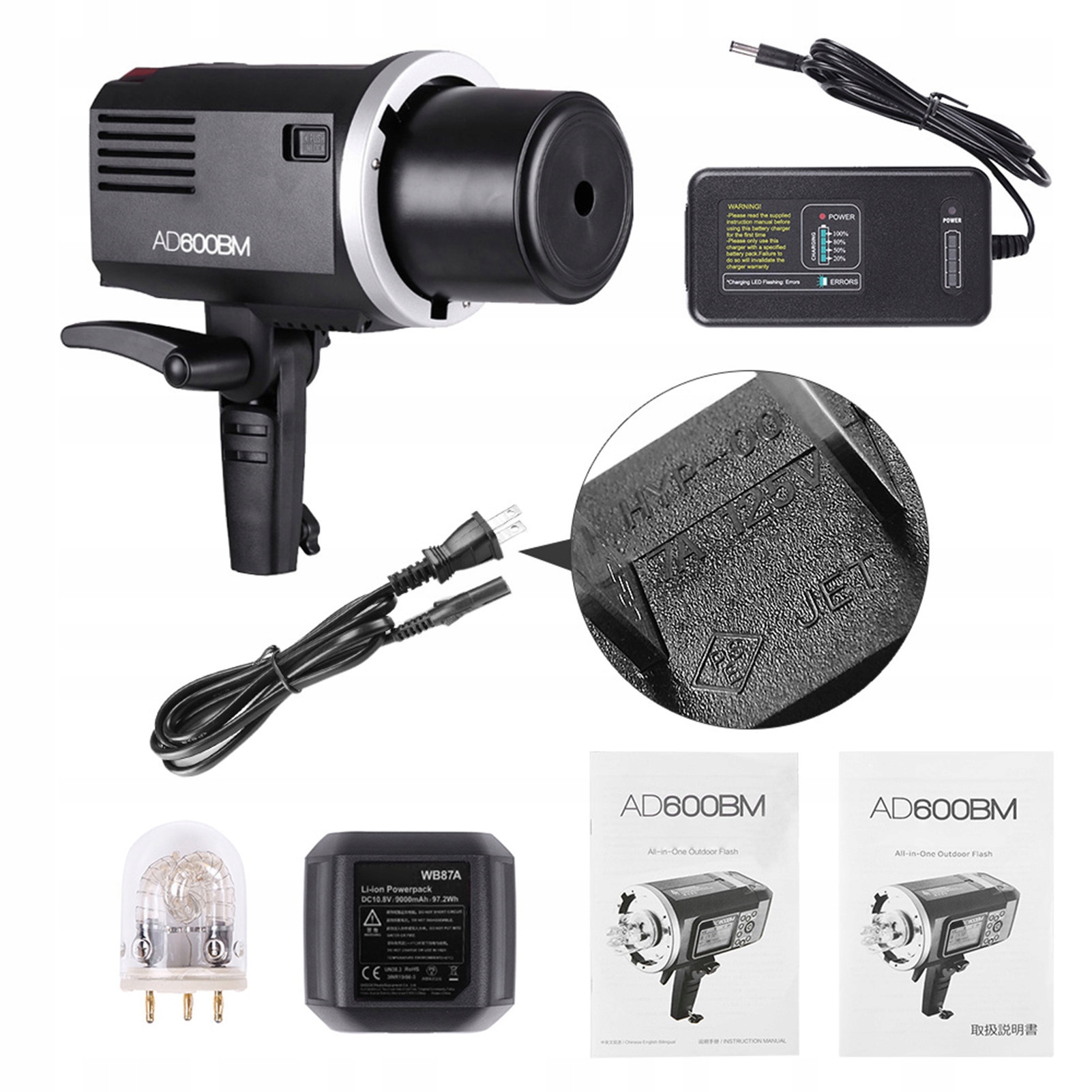 Godox Witstro AD600BM 600WS GN87 HSS 1/8000S Outdoor Flash Strobe V3