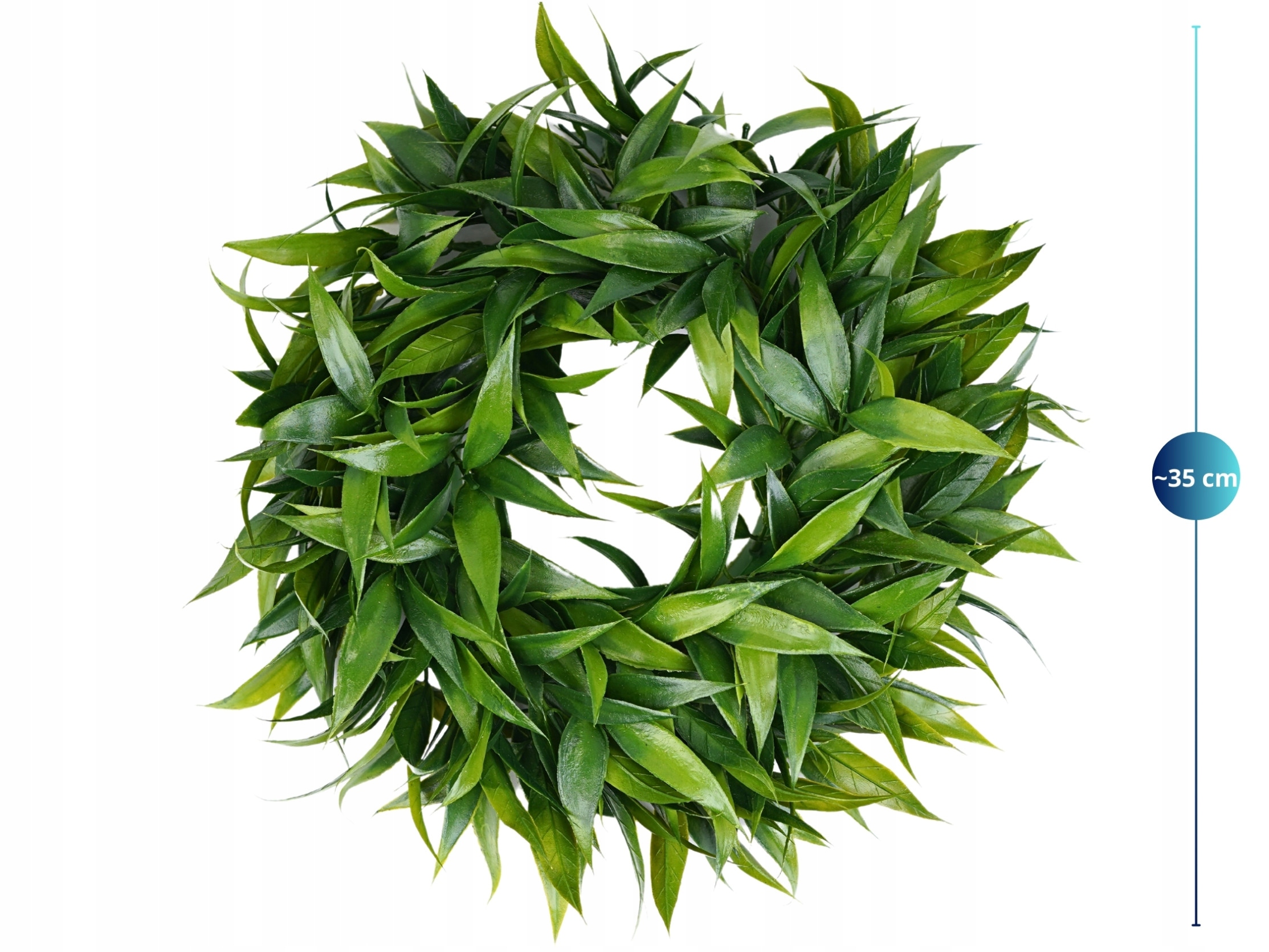 WIANEK RUSKUS GĘSTY DO POWIESZENIA NA DRZWI 35 cm SZTUCZNE LIŚCIE KWIATY Stan opakowania oryginalne