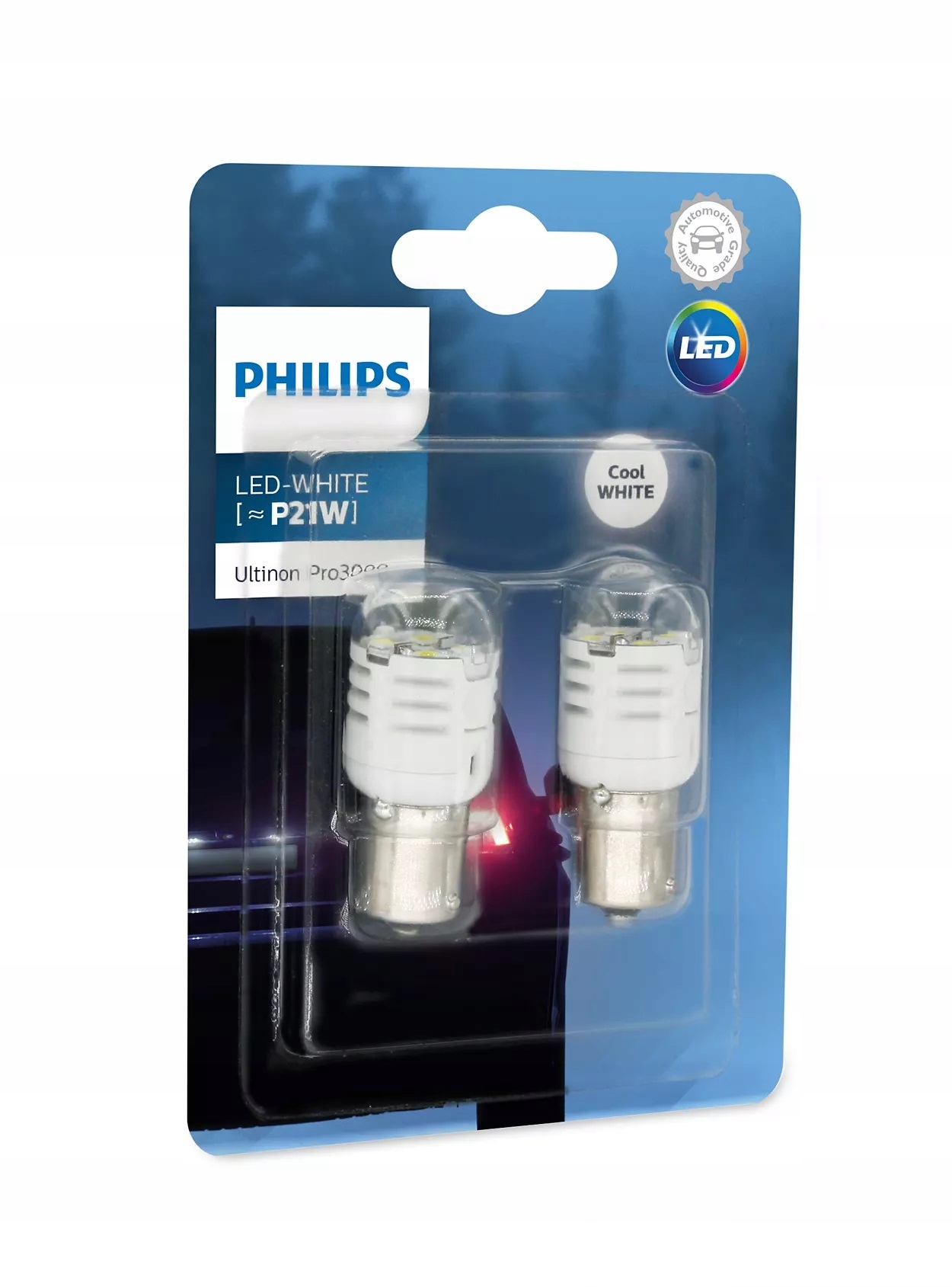 

Philips P21W Led Ultinon PRO3000 Cool White 6000K