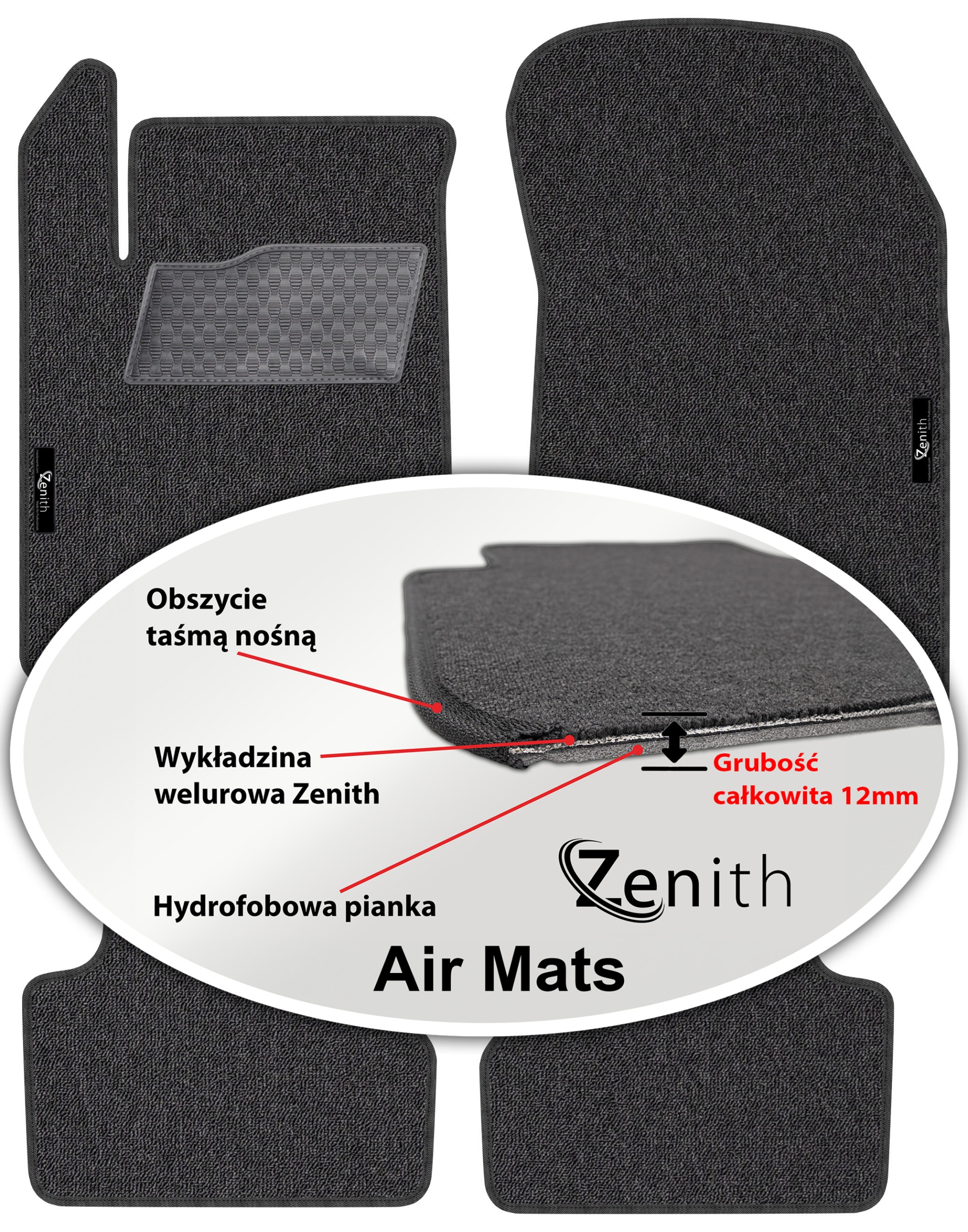 Jeep Avenger od roku 2023 – Velúrové koberčeky do auta Zenith Air Mats
