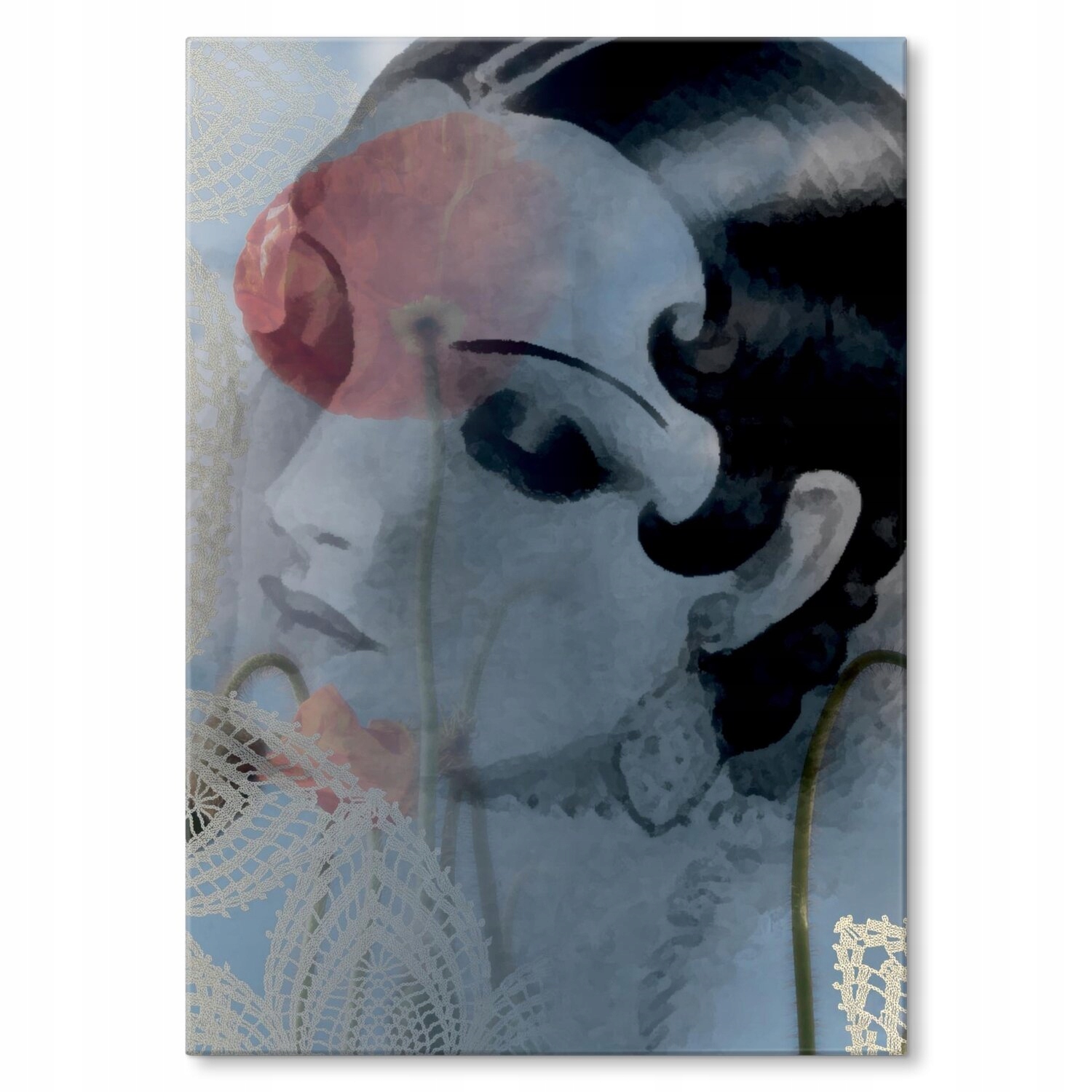 Kovový plakát Retro žena Šild Plech 30 x 42 cm Dárek