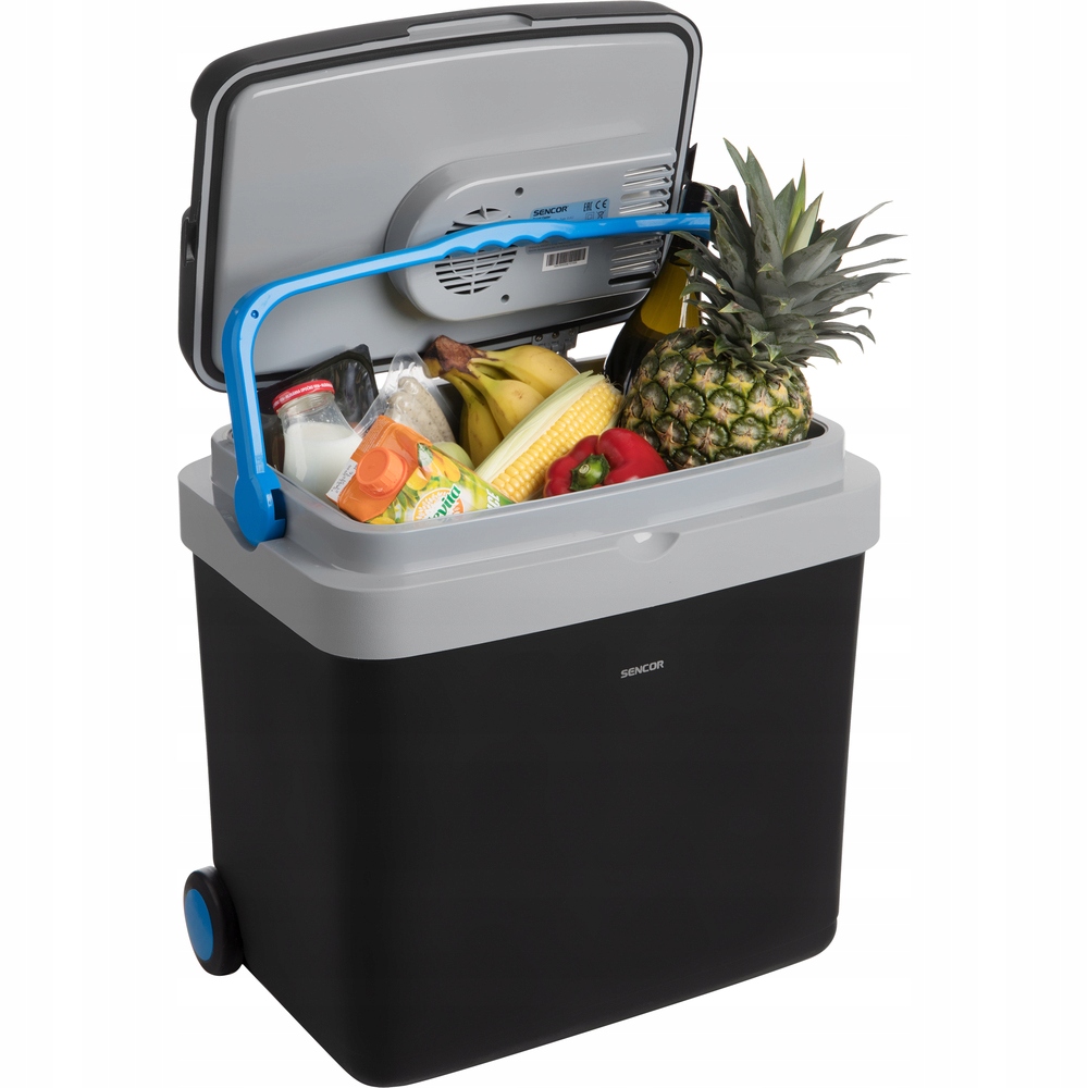 Lodówka turystyczna na kółkach Sencor Eco 12/230V funkcja grzania tryb Eco
