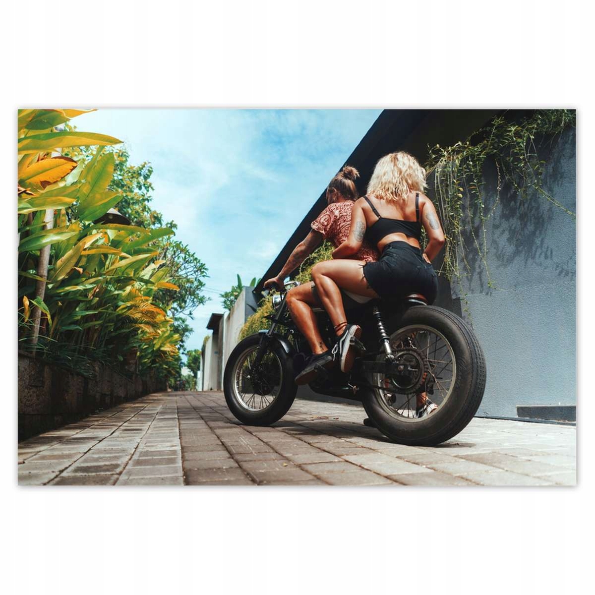 Plakáty 200x135 Zamilovaný pár Motocykl