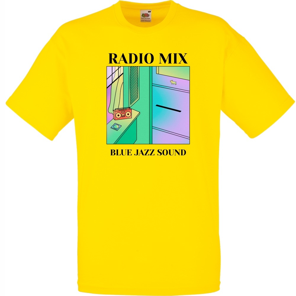 

Koszulka radio mix blue jazz sound XXL żółta jaskr