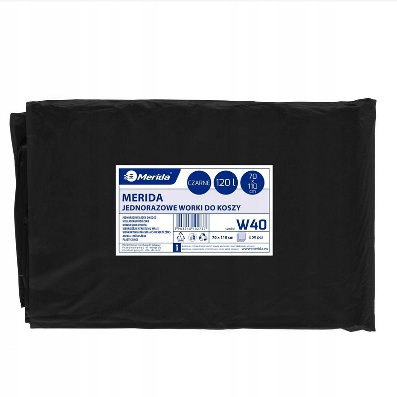 

Merida Worki Na Śmieci 120 L Czarne Mocne 50 Sztuk