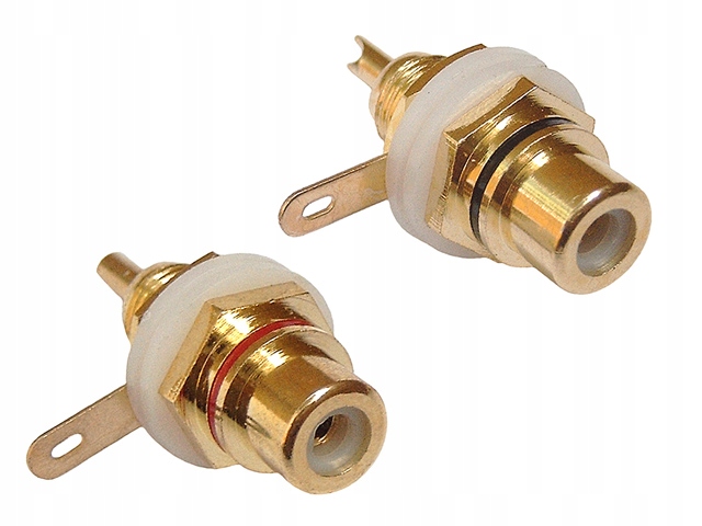 

Gniazdo Rca/cinch panelowe izolowane Gold 2szt