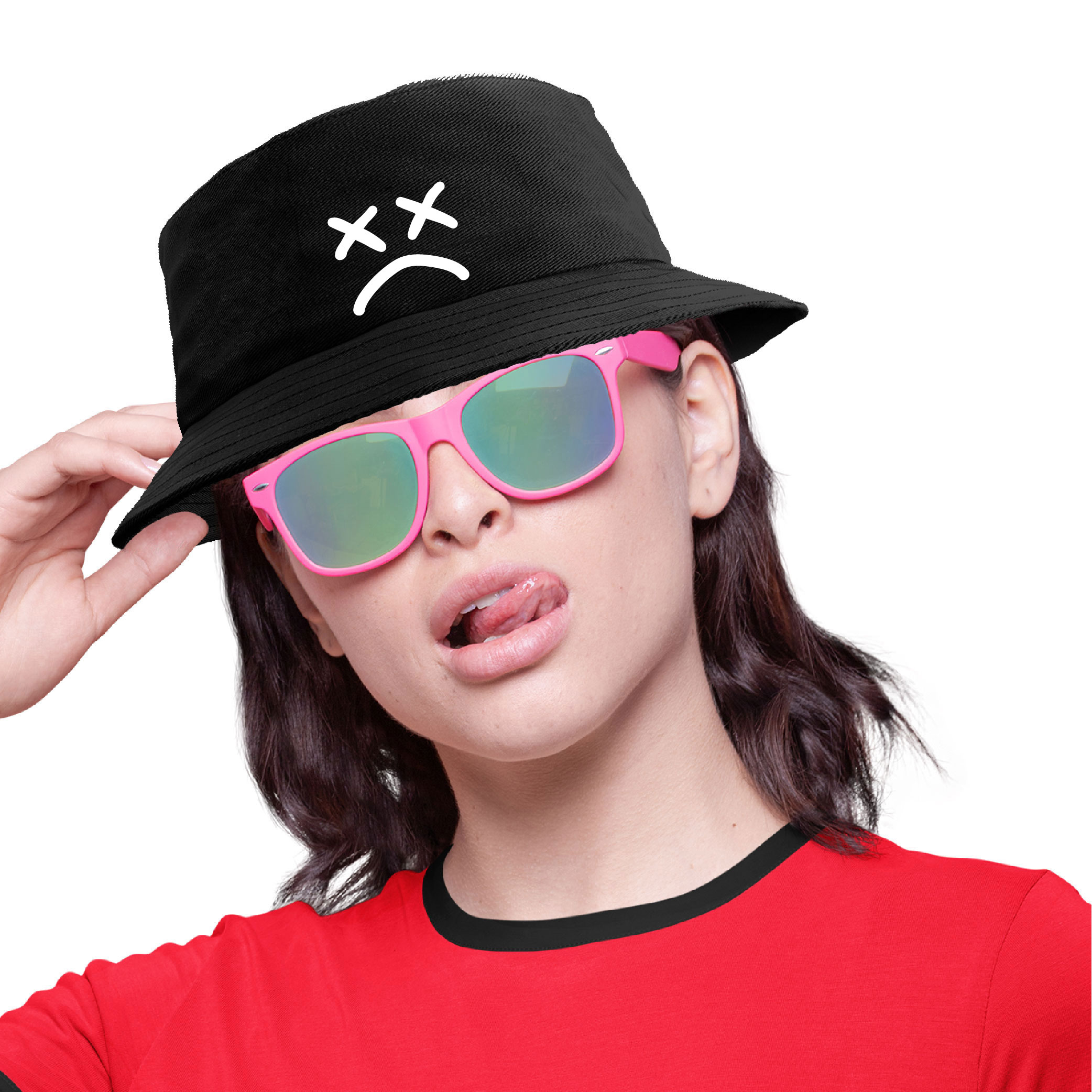 

Modny Kapelusz Bucket Hat Smutna Buźka Sad Emoji