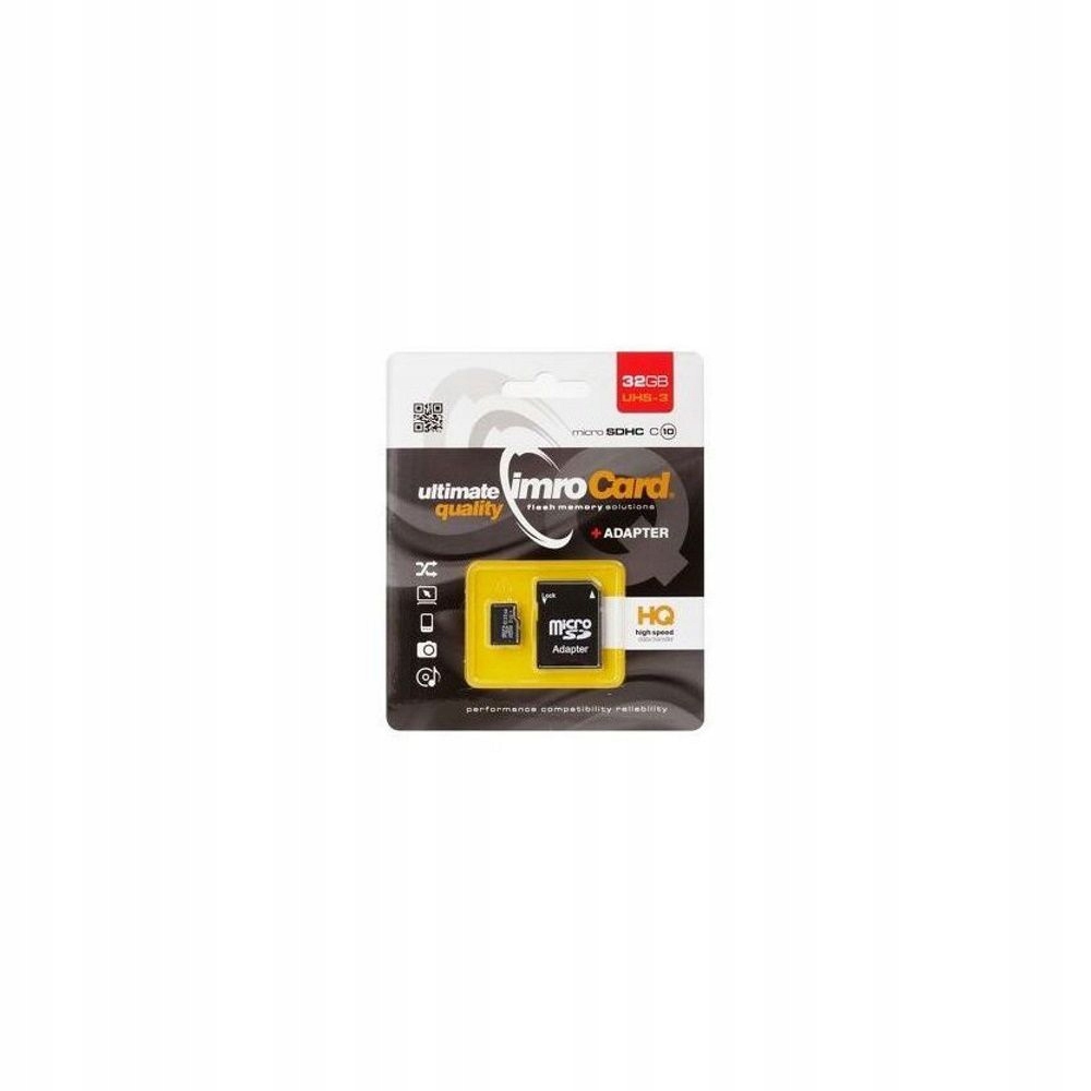 

Imro Karta Pamięci 32GB Microsdhc Kl. 10 UHS-3+ADA
