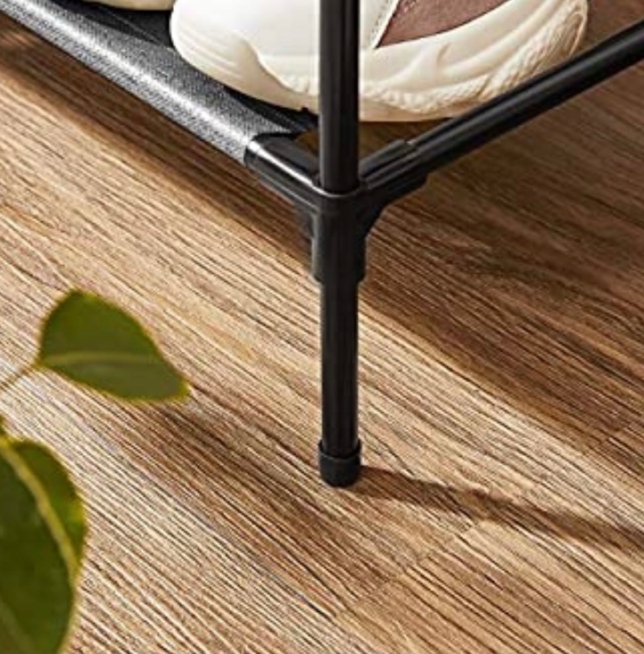 SZAFKA REGAŁ NA BUTY METALOWA RAMA 4 PÓŁKI CZARNA Szerokość mebla 46 cm