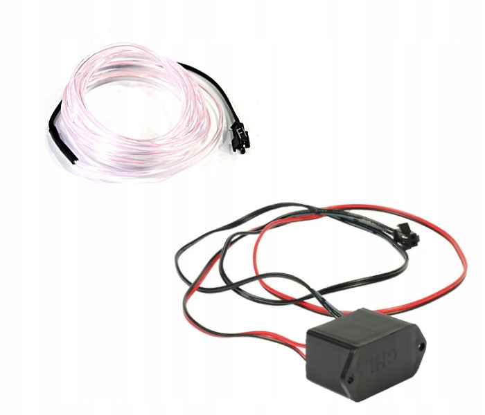 

Oswietlenie kabiny auta El Wire Ambient białe 2m