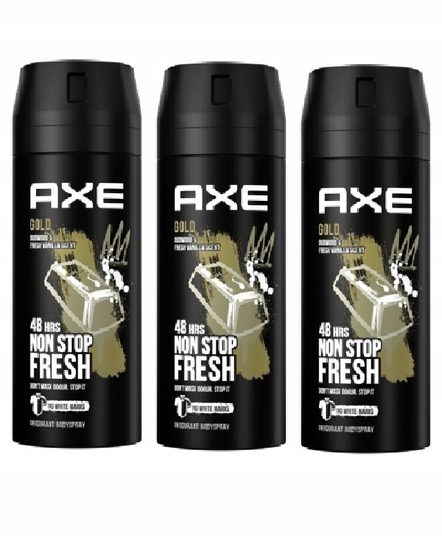 

Axe Dezodorant w aerozolu Gold 3 X 150ml