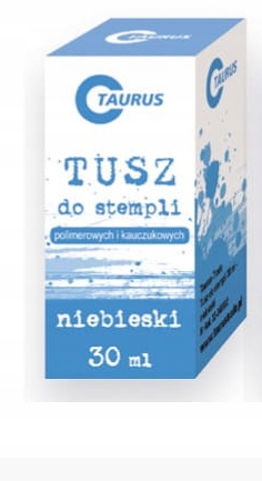 Tusz do stempli pieczątek 30 ml Taurus Niebieski