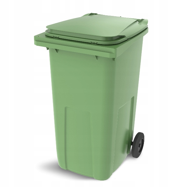 Pojemnik, kubeł, kontener plastik 240l zielony kosz na śmieci śmieciarki