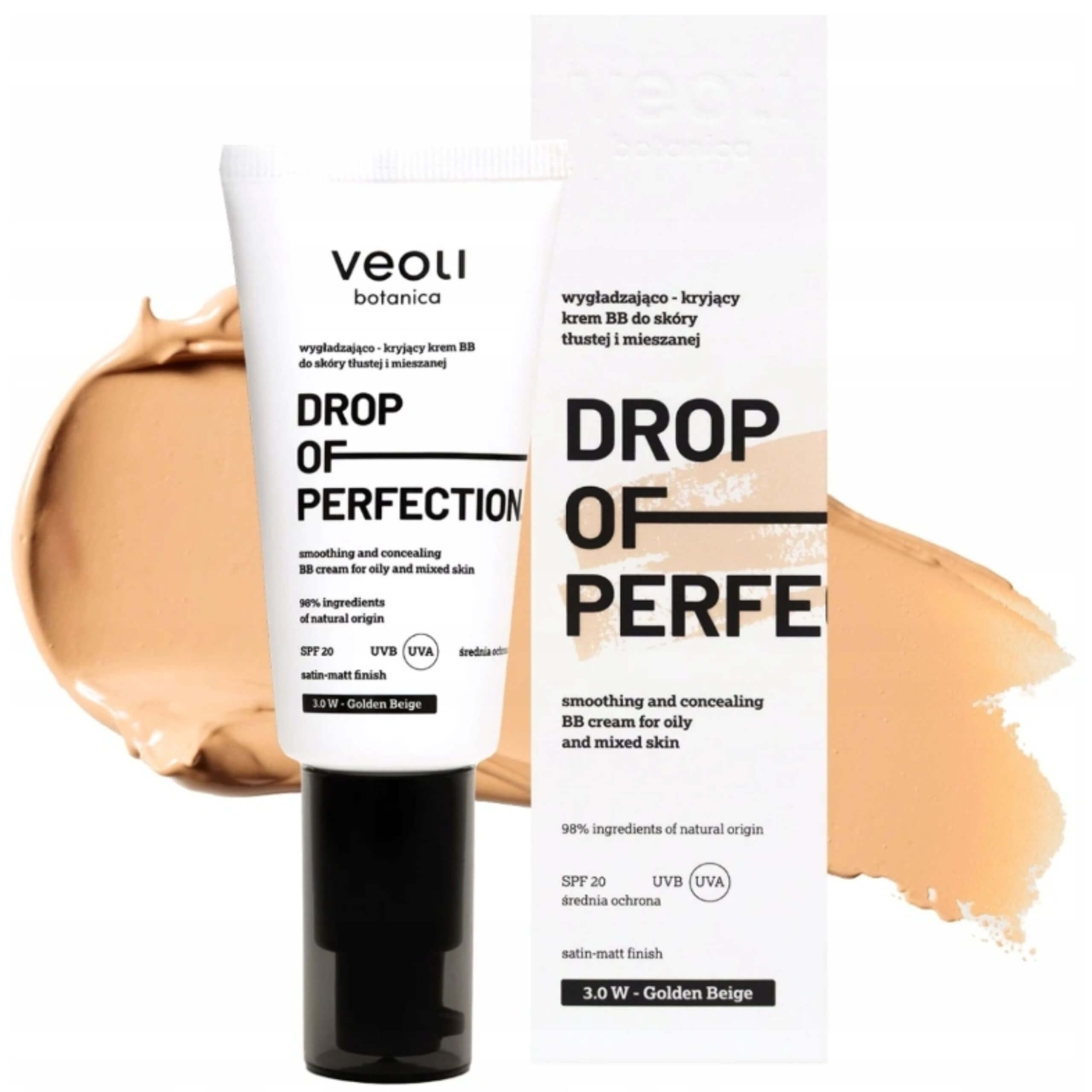 Veoli Botanica Krycí Bb krém 3.0 W Golden Beige Drop Of Perfection 30 ml