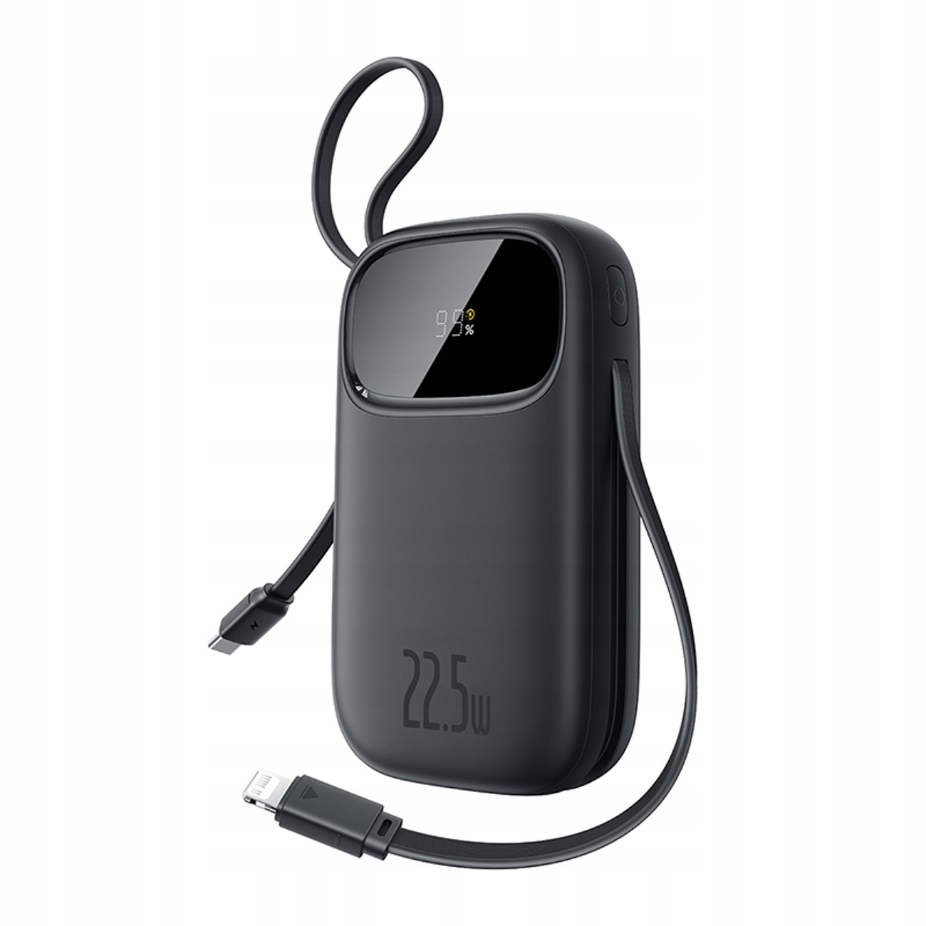 Powerbanka 10000 mAh 22.5 W s displejem Usb-c Lightning, černá