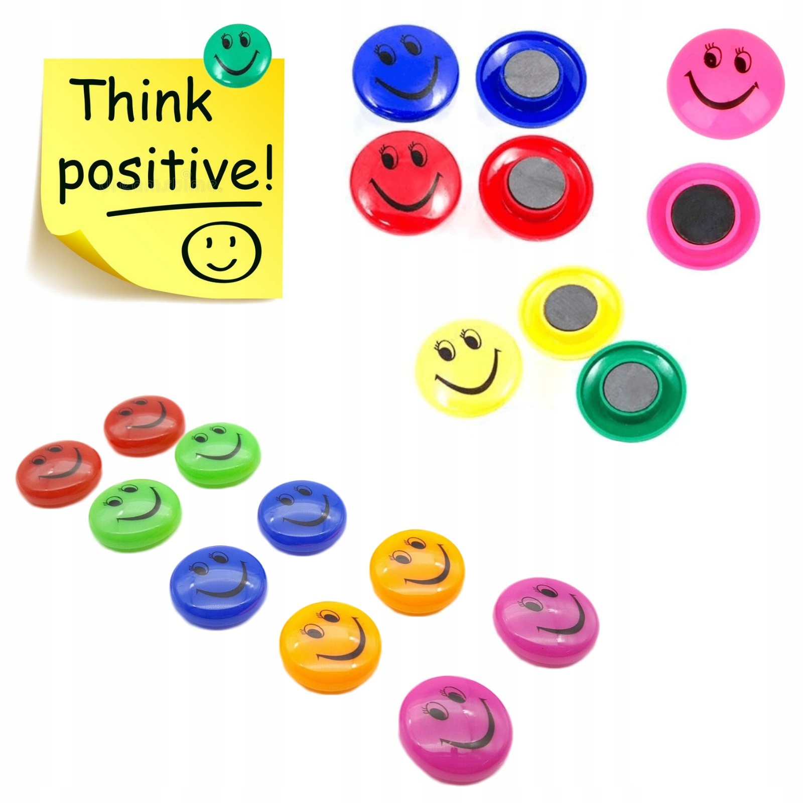 V4 MINKI MAGNESY NA LODÓWKĘ KOLOROWETABLICE ZESTAW MAGNESÓW BUŹKI 12 szt. Kod producenta M231029059