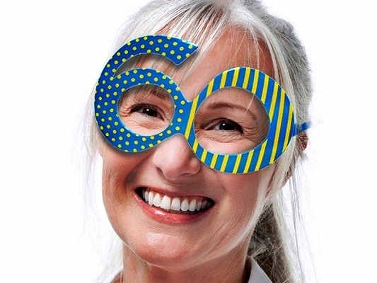 Okulary 60, niebieski Marka Party Deco