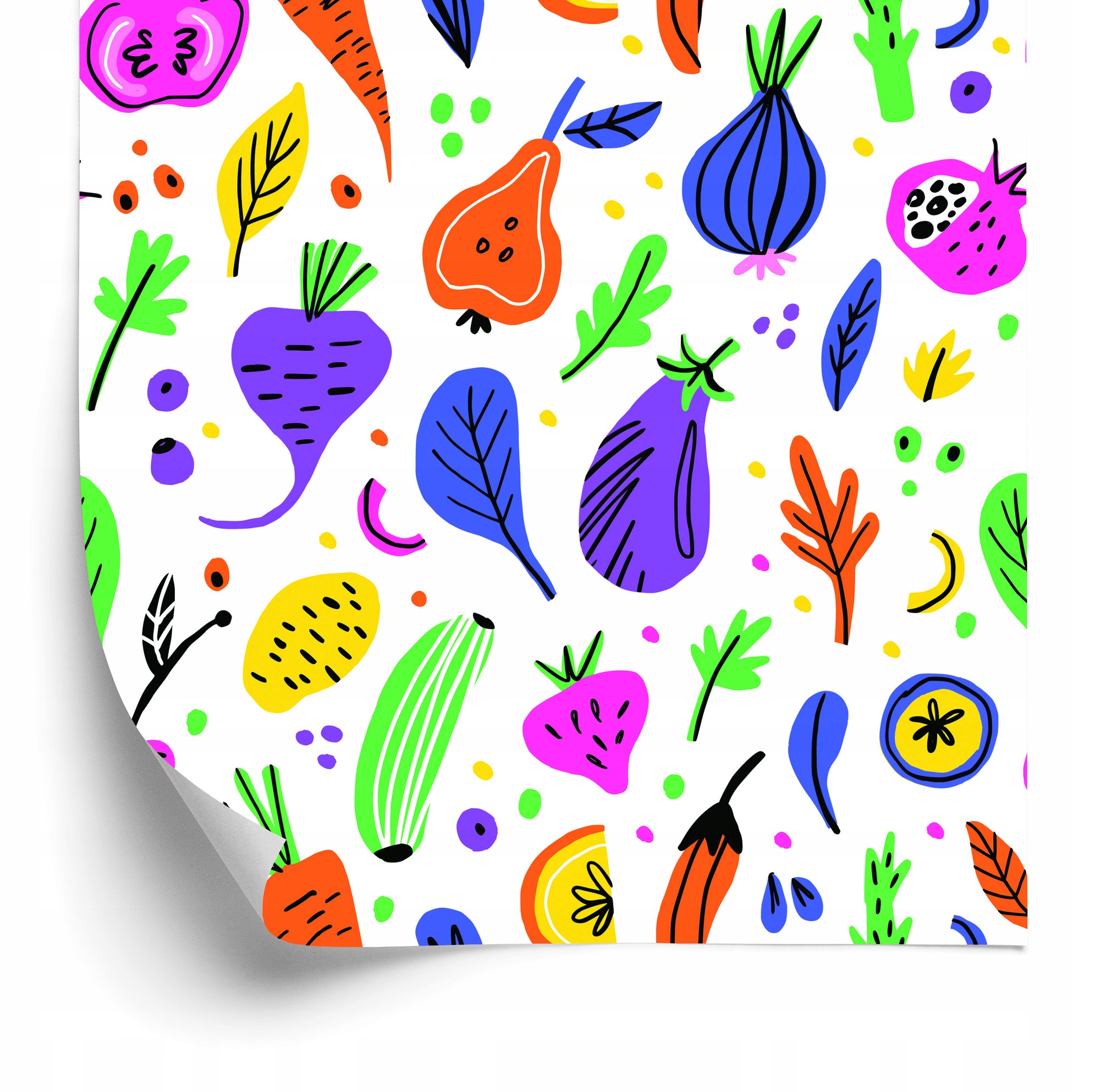 Tapeta do kuchyne Farebná zelenina a ovocie 50 x 1000 cm