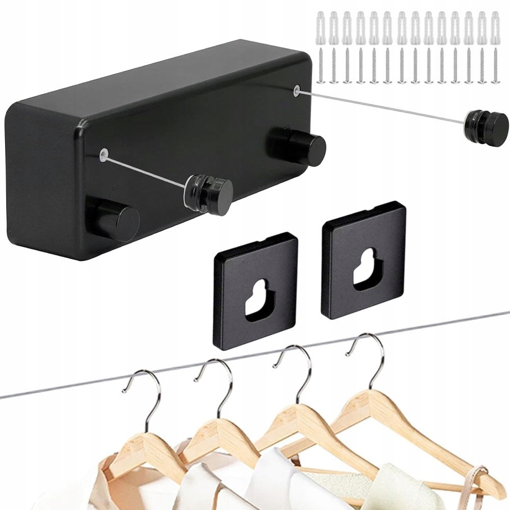 Levně Prádelní Šňůra Roztažitelná 4.2 M 20 Kg Dvojitá Šňůra Abs Hliník Koupelna