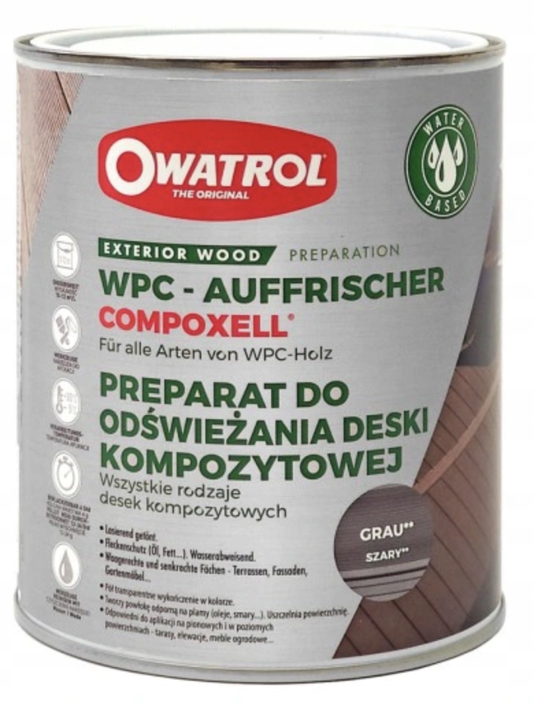 Owatrol Compoxell 1L Šedý – Osvěžovač a ochrana kompozitních desek