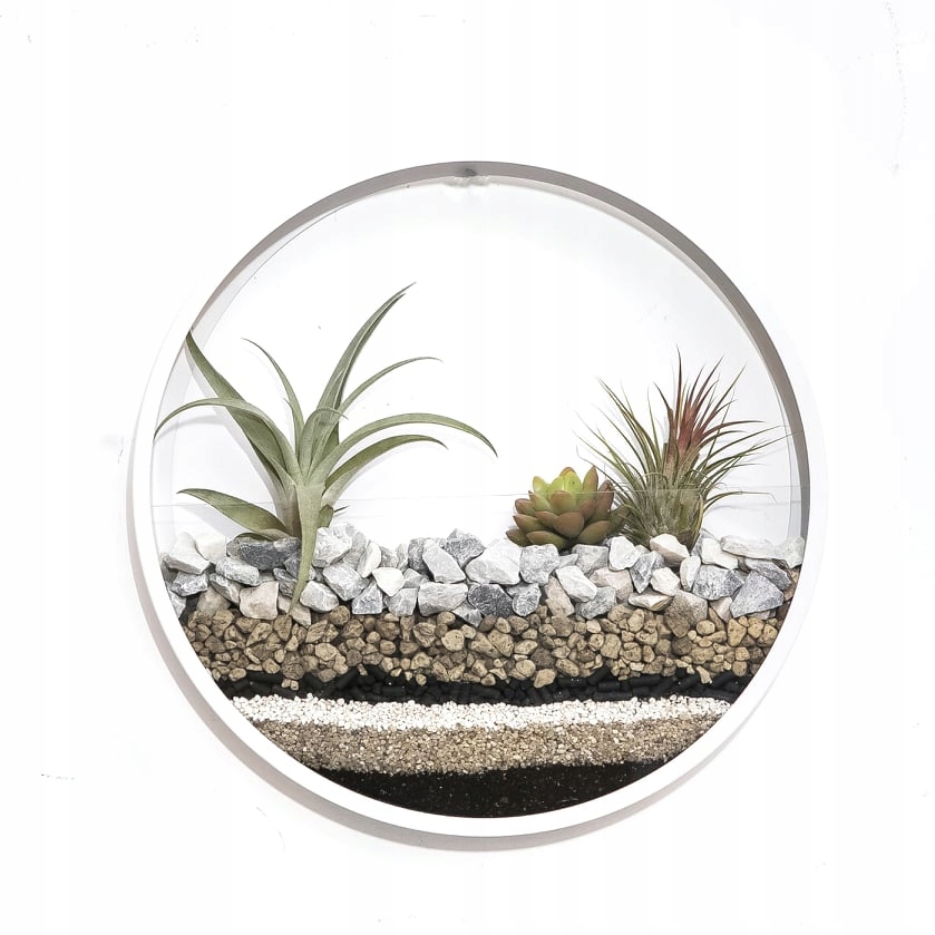 Metalowy kwietnik ścienny doniczka obraz na ścianę