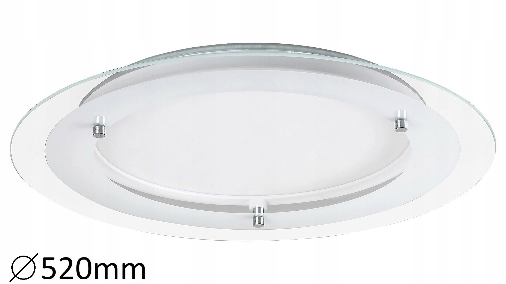 Rabalux Lorna Led stropné svietidlo, 22W, 2200lm, 4000K, Ø520mm, sklo/plast