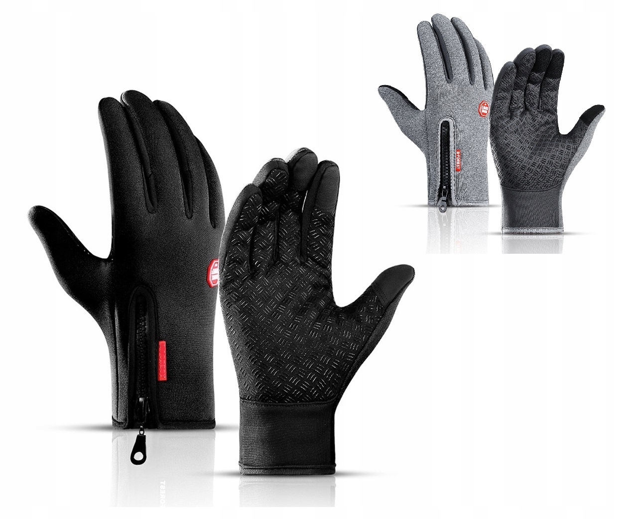 RĘKAWICE RĘKAWICZKI ROWEROWE WODOODPORNE DOTYK XXL