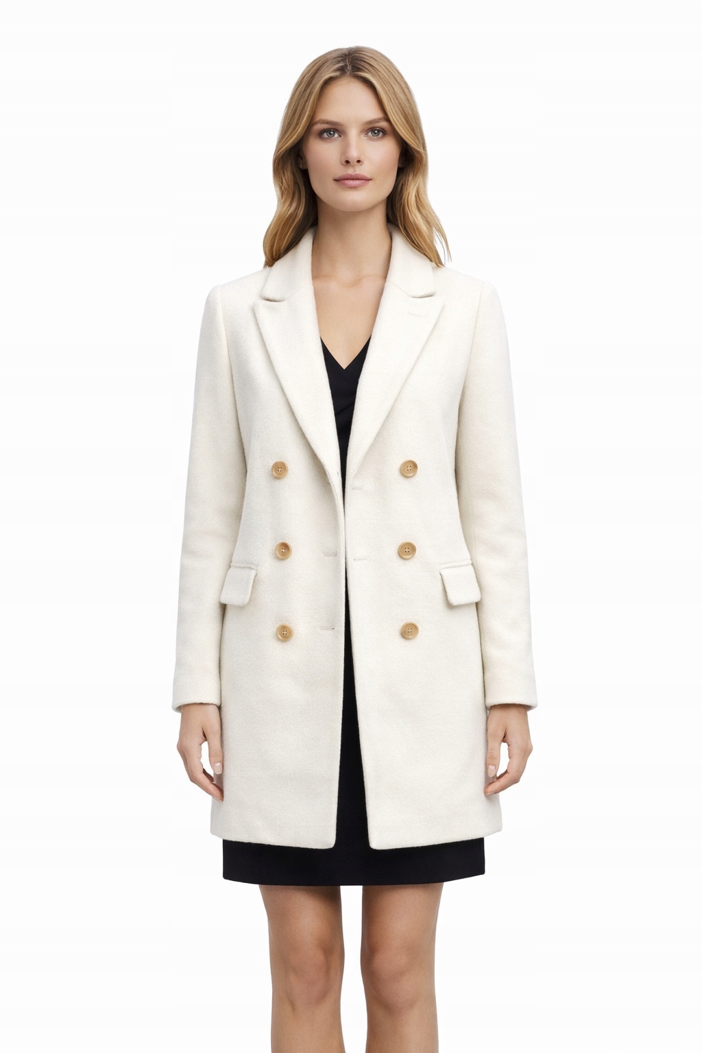 Bílá Dvouřadá Sako S Klopami A Podšívkou M I3A