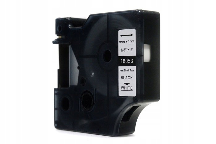 Taśma JetWorld Zamiennik Dymo Rhino Czarny na Białym (18053) rurka termokur
